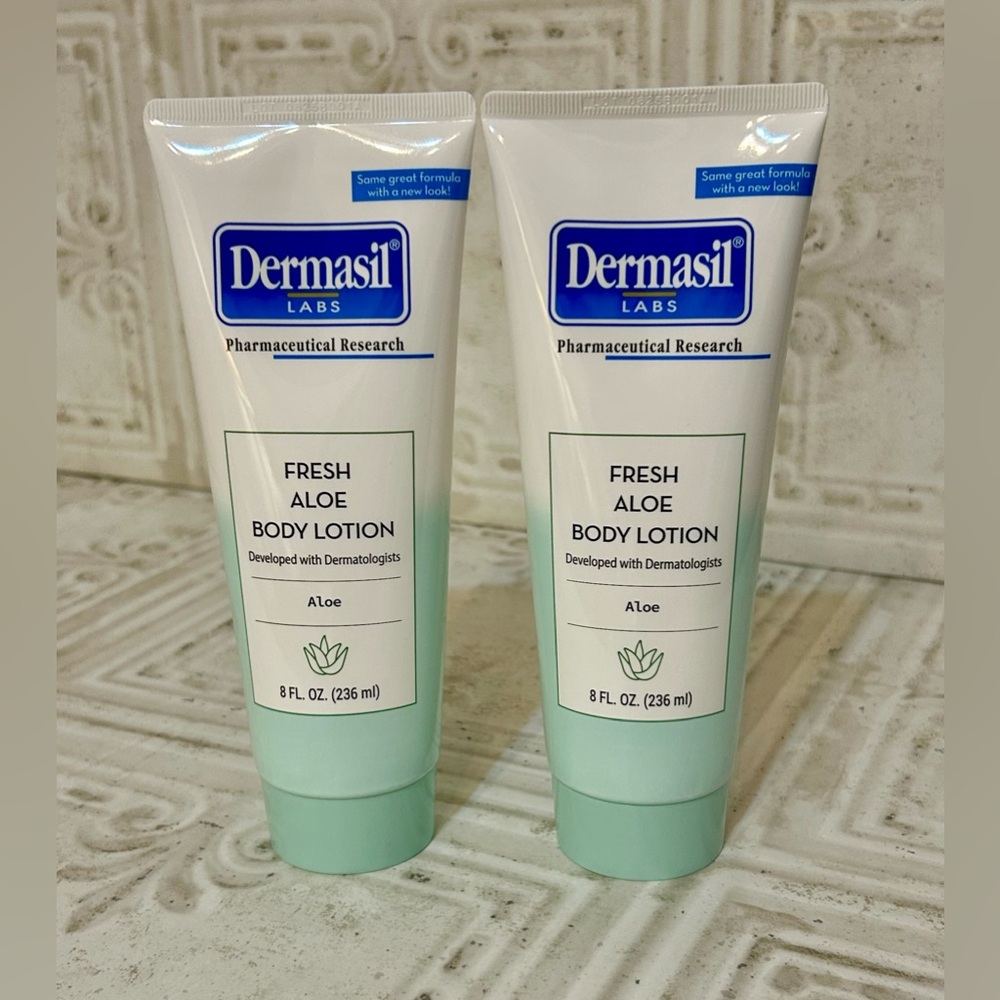 Lot of 2 Dermasil Labs Fresh Aloe Body Lotion
